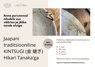 Jaapani traditsiooniline KINTSUGI (金 継ぎ) Hikari Tanaka’ga