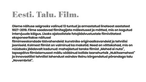 Näitus taluarhitektuurist Eesti filmis