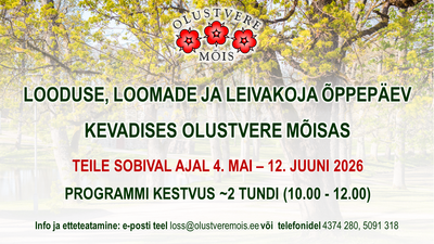 Õppepäev kevadises mõisas